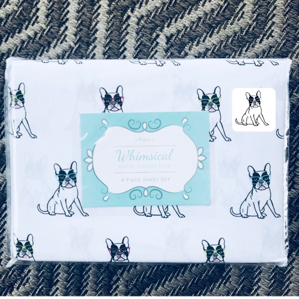 Whimsical Smarty French Bulldog FULL Sheet Set - Picture 3 of 8